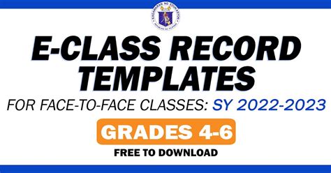 e class record download|DOWNLOAD: New Updated DepEd E.